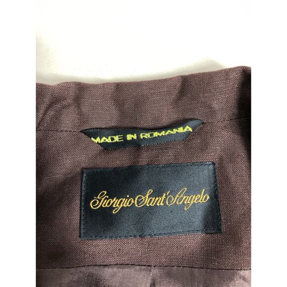 Giorgio Saint’ Angelo Women Jacket 8 Mob Wife 3 Button Front Office Siren Lapel - Picture 6 of 10